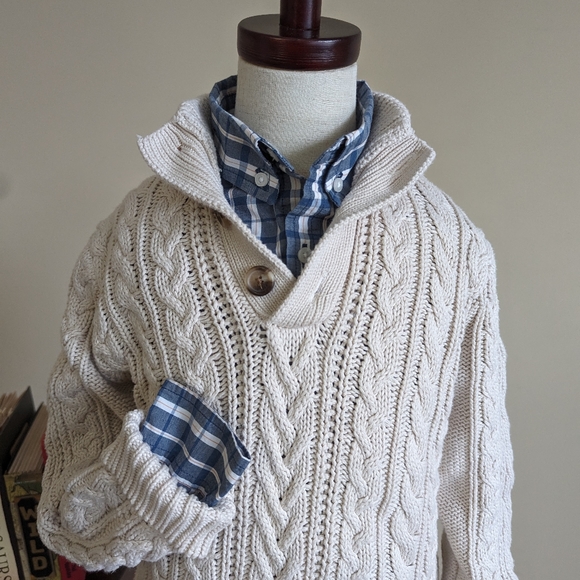 100% cotton, Janie and Jack, long sleeve plaid button up. - Picture 1 of 7